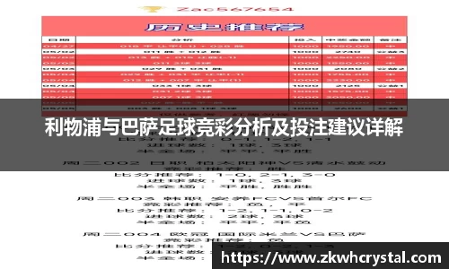利物浦与巴萨足球竞彩分析及投注建议详解